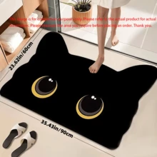 1 件装黑色猫咪浴室地垫 - 浴室防滑垫，吸水，舒适站立垫，适用于厨房、洗衣房、走廊、浴室，可擦拭门垫，适合入口和浴室，完美的春夏装饰 | 地毯、房间装饰、区域地毯、卧室地毯、厨房地垫、家居装饰、门垫、浴室垫、圣诞装饰厨房地毯 - 彩色 - 查看 6