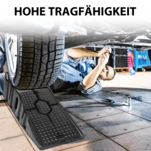2 x Kunststoff Auffahrrampe KFZ 2-3T Rampe Wagenheber Hebebühne Breite 330 mm - Schwarz - Übersicht 4