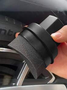 1pc Premium Car Tire Waxing Sponge With Cover, Curved Car Waxing Applicator Pad, Easy To Wax, Tire Cleaning Tool, Detail Brush, Multi-Purpose Tire Cleaning Sponge, Soft, Durable, Gentle, Easy To Apply, Makes Tires Look Brand New, Ideal For Car Enthusiasts And Auto Detailers, Suitable For Cars, Trucks