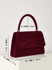 REMANLAND An Elegant And Fashionable Velvet Bow Tie Swan Evening Clutch, Suitable For Parties And Weddings, The Perfect Wallet And Evening Bag For Ladies, Ideal For Women Attending Parties, Weddings, Galas And Other Occasions, Also Makes A Great Gift For Women. - Burgundy - View 5