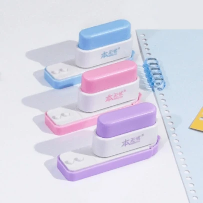 Perfurador De Papel De 5 Furos , Mini Conta Manual De 6mm , Furo Padrão Portátil Estacionário De Plástico