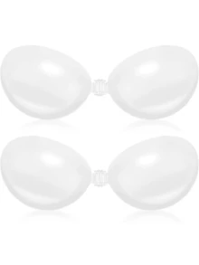 Women's Invisible Strapless Silicone Bra With Adhesive Breast Pads, Suitable For Spaghetti Strap Dresses And Wedding Dresses, Push - Up Effect In Summer, Thin And Breathable Invisible Bra
