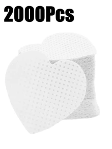 2000/1000/200片装指甲清洁湿巾 - 专业无绒指甲油卸除棉片，UV凝胶清洁纸巾，无香型美甲准备和完成清洁工具（白色心形） 指甲 指甲用品 指甲贴 - 白色 - 查看 8