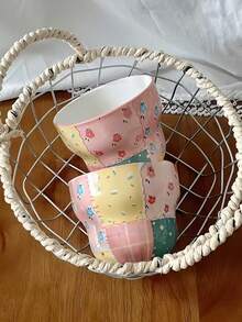 1 Cốc gốm chắp vá chất lượng cao, cốc đựng cà phê latte thích hợp để dùng tại nhà, làm quà tặng, sinh nhật, cửa hàng tráng miệng, quán cà phê, văn phòng, tụ họp, bạn bè - Nhiều màu - Xem 9