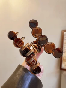 2pcs/1pc Fashion Pearl Large Simple Elegant Hair Claw Hair Accessory, Suitable For Party, Commute, Outfit Matching, Hair Decoration, Hair Clip, Wedding, Party, Daily Wear - Multicolor - View 6