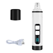 1 قطعة، مزيل أظافر كهربائي للكلاب والقطط بسرعتين مطور لعام 2025 مع ضوء LED وشاشة بطارية - هادئ لاسلكي قابل للشحن عبر USB محمول وبدون ألم لتشذيب أظافر الحيوانات الأليفة الصغيرة والكبيرة ذات الأظافر السميكة والأرجل الحساسة، لاستخدام يومي