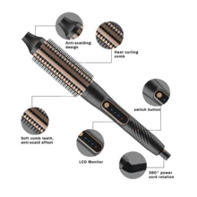 三合一美发梳：直发、卷发造型器，快速加热设计，三档温度调节，陶瓷涂层令秀发柔顺亮泽，适用于所有发质，日常护发工具，时尚造型梳，防烫梳齿设计。母亲节好礼物！ - 英規插(220-240V) - 查看 11