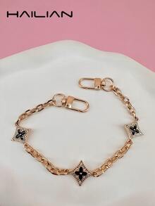 HAILIAN This Metal Alloy Strap Features A Four-Leaf Clover Design. The Four-Leaf Clover Symbolizes Good Luck, With Each Leaf Representing The Four Things People Desire In Life: Fame, Wealth, Love, And Health. This Product Can Be Used As A Bag Strap Extension, Shoulder Strap, Or Bag Accessory. It Also Makes A Great Small Gift For Holidays, Birthdays, Halloween, And Christmas, To Give To Family, Friends, And Loved Ones. - Multicolor - View 13