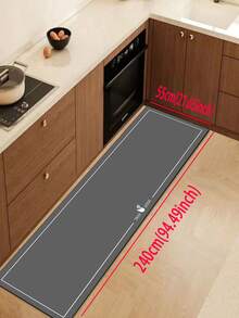 Silica Gel Soft Ground Mat For Kitchen, Non-Washing, Absorbs Water & Oil, For Home, Water-Proof & Oil-Proof, L-Shaped Mat, Non-Slip, Absorbent, Doorway Mat, Dirt-Resistant, Non-Washing Mat For Home