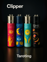 4 Isqueiros Clipper Original - Taroting - Recarregável Colecionável  Reutilizável e Econômico | Uso em Casa, Cozinha, Churrasco, Camping, e Viagem