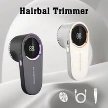 Afeitadora eléctrica recargable por USB - Un potente removedor de pelo eléctrico con pantalla LED para un corte preciso, un recortador portátil de pelusa y pelusas, adecuado para suéteres, ropa, ropa de cama y muebles, el regalo perfecto de Navidad