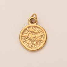 1 件时尚金钥匙飞机扑克骰子自行车皇冠脚吊坠，电镀 18K 金，展现女性优雅魅力。DIY 珠宝配饰、项链、手链、钥匙扣和护身符易于搭配，可作为精美吊坠佩戴，适合妻子和母亲自由搭配。 - 金色 - 查看 8