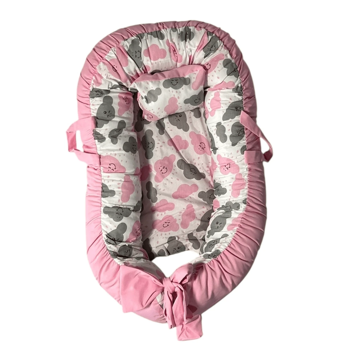 Crib Reducer Nest Cover Without Filling Printed Colors - Pink Cloud - View 1