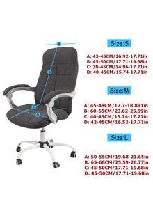 1PC Jacquard Office Chair Cover Solid Color Polar Fleece Computer Chair Covers Elastic Armchair Slipcover For Living Room Study Gaming Chair