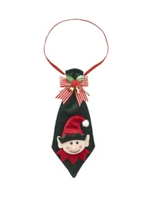 1pc, Christmas Fairy Bow Tie Decoration, Christmas Doll Decoration Tie, Fairy Bow Tie Pendant, Shop Window Doll Decoration Accessory, Car Cab Hanging Decoration, Christmas Tree Hanging Decoration Bow Tie. Christmas Decorations Winter Room Decor