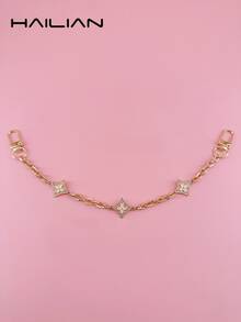 HAILIAN This Metal Alloy Strap Features A Four-Leaf Clover Design. The Four-Leaf Clover Symbolizes Good Luck, With Each Leaf Representing The Four Things People Desire In Life: Fame, Wealth, Love, And Health. This Product Can Be Used As A Bag Strap Extension, Shoulder Strap, Or Bag Accessory. It Also Makes A Great Small Gift For Holidays, Birthdays, Halloween, And Christmas, To Give To Family, Friends, And Loved Ones. - Multicolor - View 2