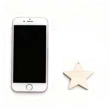 50pcs Blank Wooden Star Cutouts For DIY Crafts - Smooth, Durable Hanging Ornaments With Ropes, Ideal For Home & Party Decor, Gift Tags