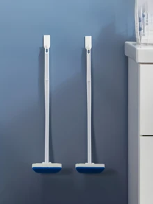 2pcs Long-Handled Sponge Cleaning Brush For Bathtub, Floor Tiles, Ceramic Tiles Toilet Cleaning Brush Bathroom Decor Fall Decor.Long-Handled Bathroom Wall And Floor Cleaning Brush With Detachable Sponge Head