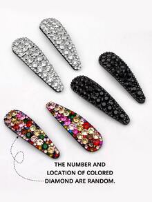 Pasador de cabello con cristales de Rhinestone checo con estilo coreano, clip de flequillo y accesorio de moda para el cabello, pinzas para el cabello, barrettes