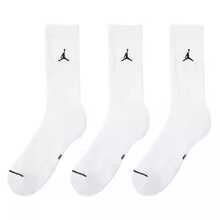 Jordan 3 双 U J EVERYDAY CUSH POLY CREW 袜子，男女通用折扣装 DX9632-100 - 白色 - 查看 4
