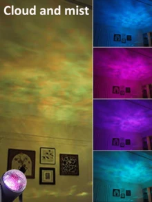 LED Mini Magic Ball Projection Light Stage Light Colorful Rotating Magic Ball Atmosphere Light Starry Sky Light Dreamy Romantic Room Photo Shooting Festival Birthday Gift For Others - Multicolor - View 5