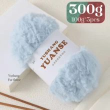 3件装300克人造毛绒纱线，柔软易织，适用于编织围巾、帽子、外套、婴儿、毛毯、各种高端家居用品、DIY手工艺品 - 彩色 - 查看 28