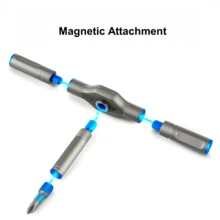 Conjunto de chaves de fenda magnéticas 24 em 1, conjunto de mini chaves de fenda com catraca faça você mesmo, kit de chaves de fenda de precisão removíveis e de automontagem, kit de ferramentas de precisão magnéticas faça você mesmo para PC, celular, relógio, bicicleta