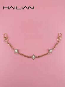 HAILIAN This Metal Alloy Strap Features A Four-Leaf Clover Design. The Four-Leaf Clover Symbolizes Good Luck, With Each Leaf Representing The Four Things People Desire In Life: Fame, Wealth, Love, And Health. This Product Can Be Used As A Bag Strap Extension, Shoulder Strap, Or Bag Accessory. It Also Makes A Great Small Gift For Holidays, Birthdays, Halloween, And Christmas, To Give To Family, Friends, And Loved Ones. - Multicolor - View 4
