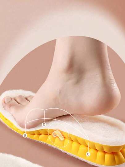 4-Piece Wool Thermal Insoles, Self-Heating Wool Insoles, Winter-Weight Plush Velour Anti-Odour Cushions, Suitable For Trainers, Outdoor Gear, Winter Boots, And Year-Round Use.