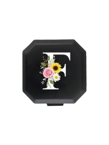 Tragbare Fach-Pillenbox, Rose, Gänseblümchen, Sonnenblume, A-Z Buchstaben Muster, tragbare medizinische Erste-Hilfe-Ausrüstung, 6-Fach Kapsel Aufbewahrungsbox, Reise Pillenbox, Pillenbox, 6-Gitter Tabletten Organizer, Reise Mini Pillenbox, feuchtigkeitsgeschützte Pille und Vitamin Behälter Spender, Medikamenten Aufbewahrungstasche, Reise Medizin Organizer, Outdoor Reise Essentials - Verschiedenfarbig - Übersicht 23