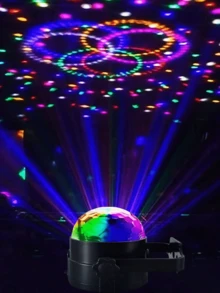 LED Mini Magic Ball Projection Light Stage Light Colorful Rotating Magic Ball Atmosphere Light Starry Sky Light Dreamy Romantic Room Photo Shooting Festival Birthday Gift For Others - Multicolor - View 1
