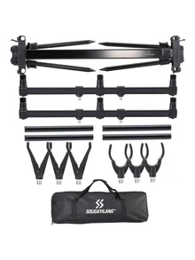 SOUGAYILANG 1 件套钓鱼竿合金材质支架耐用便携非常适合解放双手的地面钓鱼钓鱼者的好伙伴 - 黑色 - 查看 2