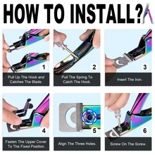 变色龙可调节不锈钢指甲钳，刀片可更换，适用于美甲沙龙美甲设计DIY，人造尖头美甲，适合家庭/美甲沙龙使用