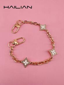 HAILIAN This Metal Alloy Strap Features A Four-Leaf Clover Design. The Four-Leaf Clover Symbolizes Good Luck, With Each Leaf Representing The Four Things People Desire In Life: Fame, Wealth, Love, And Health. This Product Can Be Used As A Bag Strap Extension, Shoulder Strap, Or Bag Accessory. It Also Makes A Great Small Gift For Holidays, Birthdays, Halloween, And Christmas, To Give To Family, Friends, And Loved Ones. - Multicolor - View 5