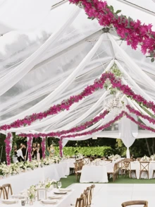 Nejlue Artificial Flowers/Plants1111 Home & Living Guirlande de fleurs de bougainvillier artificielles, vignes de bougainvillier en soie fausse longues, couronnes de bougainvillier factices pour la décoration de la maison, de la chambre, du jardin, du mur, d'intérieur et d'extérieur, de mariage, de table, de fête, d'anniversaire, de Noël