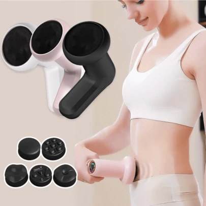 Portable Handheld Massager - Multi-Functional Neck, Back And Shoulder Massager, Low Noise Design, 6 Speed Levels, Built-In 1200mAh Battery, Multi-Color Options