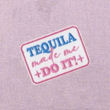 龙舌兰酒让我这么做的嬉皮朋克摇滚卡通冒险趣味酷炫缝制贴片刺绣贴花DIY服装配饰刺绣缝纫熨烫贴片，适用于衣服、裤子、夹克、鞋子、包包