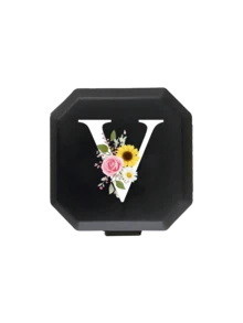 Tragbare Fach-Pillenbox, Rose, Gänseblümchen, Sonnenblume, A-Z Buchstaben Muster, tragbare medizinische Erste-Hilfe-Ausrüstung, 6-Fach Kapsel Aufbewahrungsbox, Reise Pillenbox, Pillenbox, 6-Gitter Tabletten Organizer, Reise Mini Pillenbox, feuchtigkeitsgeschützte Pille und Vitamin Behälter Spender, Medikamenten Aufbewahrungstasche, Reise Medizin Organizer, Outdoor Reise Essentials - Verschiedenfarbig - Übersicht 24