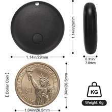 Apple AirTag、蓝牙智能追踪器、MFi 认证物品查找器、行李追踪器、物品定位器、兼容 Apple Find My App（仅限 IOS）、适用于钱包、行李、宠物、汽车、贵重物品、重要人物追踪