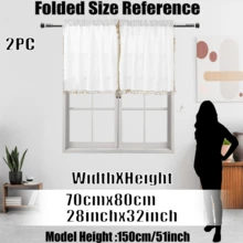 2 Pack Landhausstil weiße Küchengardinen, beige Quasten, Rüschenränder, Gardinenband, verdickter leinenähnlicher Stoff, natürliche Filterung, maschinenwaschbar, einfache elegante Heimfensterdekoration für Küche, Esszimmer, Speisekammer, Café, Geschenkidee