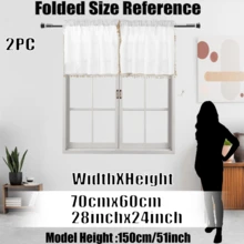 2 Pack Landhausstil weiße Küchengardinen, beige Quasten, Rüschenränder, Gardinenband, verdickter leinenähnlicher Stoff, natürliche Filterung, maschinenwaschbar, einfache elegante Heimfensterdekoration für Küche, Esszimmer, Speisekammer, Café, Geschenkidee