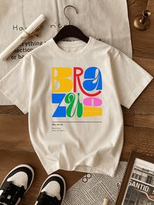 T-Shirt Shirt T-Shirt Brazilian Floral Print Oversized T-Shirt Summer Fashion Round Neck - Brasil Brazuca - Kem - Xem 2