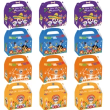 12 Pcs Cajas de Regalo para Día de Muertos, Cajas para Dulces Galletas y Postres, Diseño de Catrina y Calaveras para Fiesta, Escuela, Panadería, Negocio y Packaging Temático - Multicolor - Ver 8