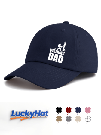 1 Pc WALKING DAD Print Baseball Cap For Men&Women, Classic Stylish Fashionable Soft Sweatband Adjustable Size Lightweight Versatile Dad Hat, Suitable For Outdoor Sports Daily Wear Party Vacation Beach Holidays Perfect As A Gift For Families And Friends