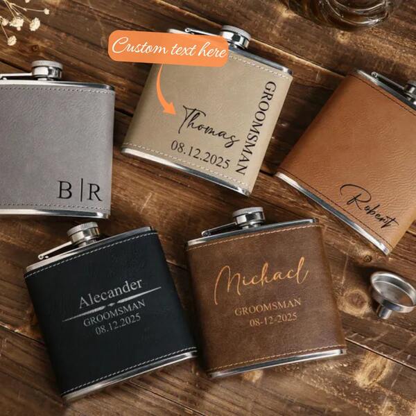 1 pièce Flasque personnalisée pour hommes, flasques pour garçons d'honneur, cadeaux pour garçons d'honneur, flasque  personnalisée, cadeau pour mari et père, idées de cadeaux uniques pour hommes