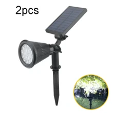 Solar betriebene LED Gartenleuchten, solar betrieben, ohne Verkabelung, für Garten, Park, Rasen, Landschaftsgestaltung, Baumbeleuchtung, laden sich tagsüber auf, leuchten nachts