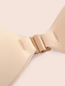 1pc Invisible Push-Up Backless Bra- Recommended To Buy One Size Up - Khaki - View 3