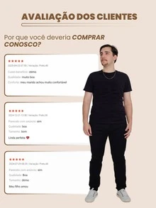 Vicio Fatal Men's Straight Twill Tex Denim Pants Plus Size Premium Social Fabric With Lycra High Durability And Comfort Casual Streetwear Balloon Bag Everyday - 黑色 - 查看 6