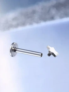 3 قطع من أقراط الشفة والغضروف المزودة بخيوط داخلية من التيتانيوم 16G مرصعة بأحجار