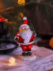 1 قطعة مجموعة زينة راتنجية لسانتا كلوز، هذه المجموعة المكونة من أربع تماثيل سانتا الخيالية تضيف سحرًا احتفاليًا لموائد عيد الميلاد والمداخن أو كتفاصيل جميلة في غرف المعيشة. مثالية لعشاق ديكور العطلات. - متعدد الألوان - مشاهدة 11